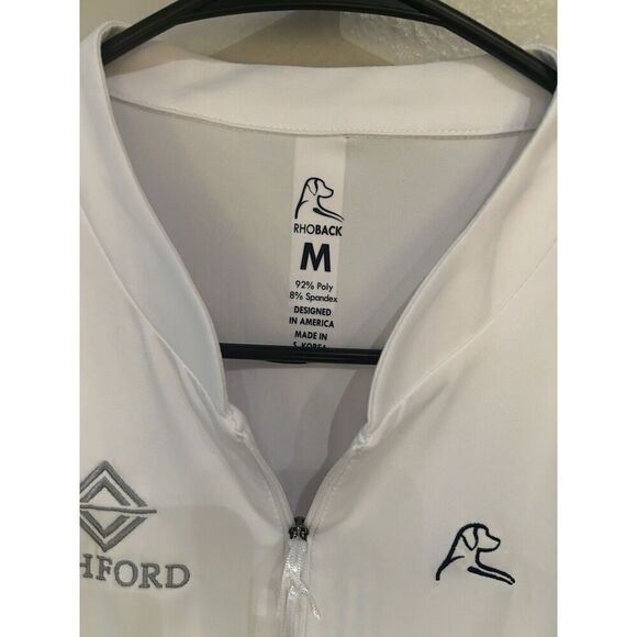 Rhoback Women’s Medium The Ball Girl White Performance Sleeveless Zip - Picture 4 of 7